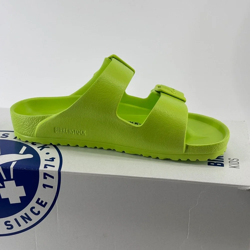Birkenstock Arizona EVA Kids Size 33 US 2 Active Lime Green Waterproof Sandals